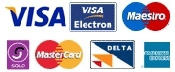 Credit Cards Accepted: Visa, Visa Electron, Maestro, Solo, Master Card, Delta and American Express