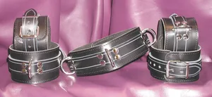 leather bondage restraint set